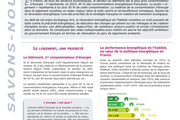 Rénovation énergétique des logements, un enjeu de la transition écologique