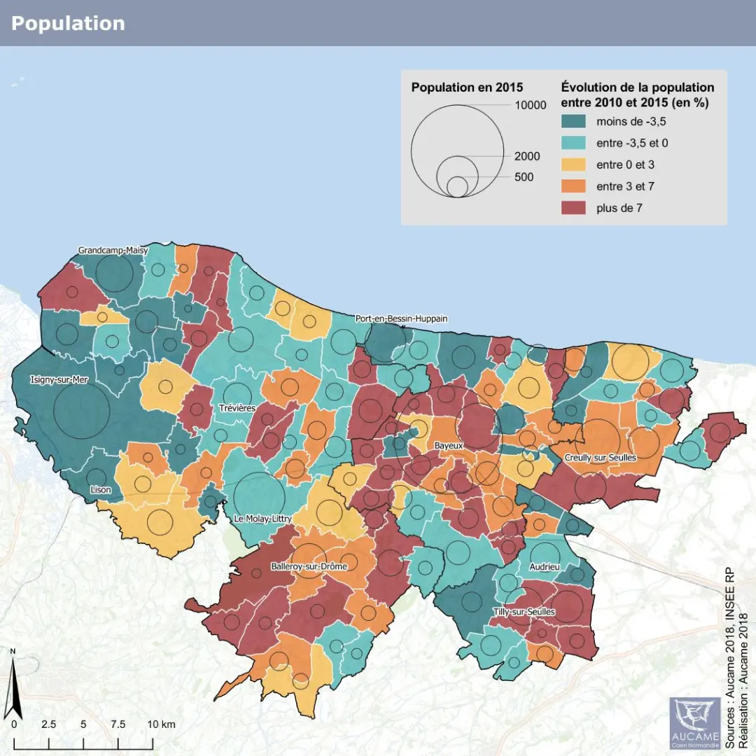 Observatoire territorial du SCoT Bessin : les cartes