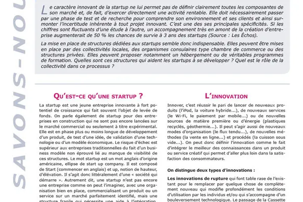 Startups et territoire : les structures d'aide à l'intégration de ces entreprises innovantes