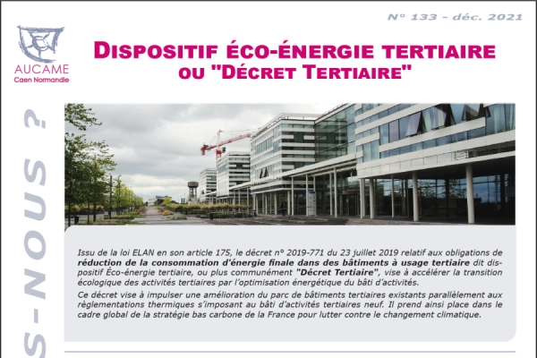 QSN #133 - dispositif éco-énergie tertiaire ou Décret Tertiaire