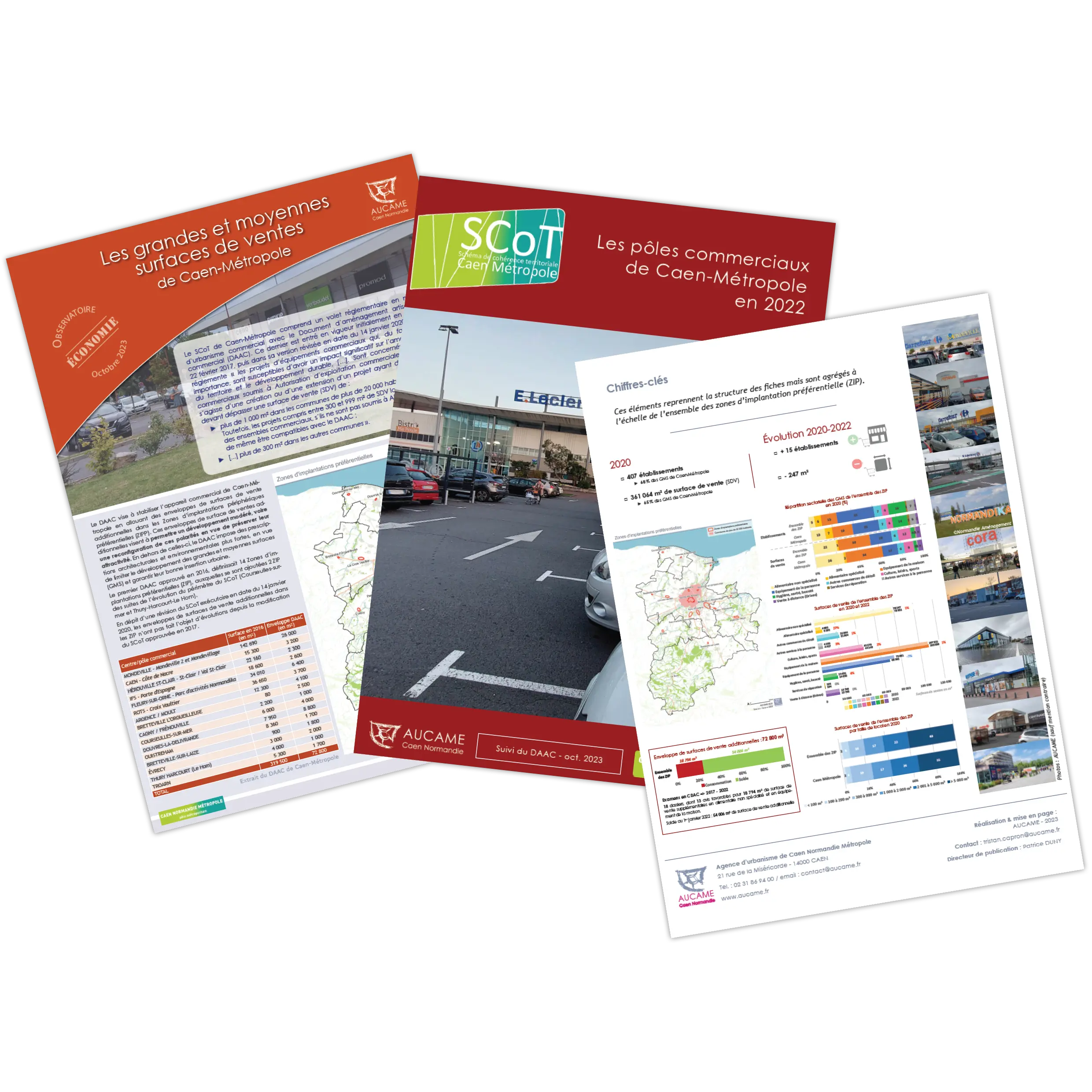 Les pôles commerciaux de Caen-Métropole  en 2022 (Suivi du DAAC)