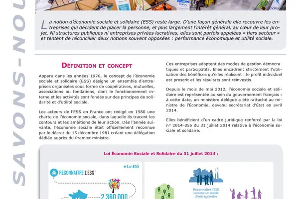 L'économie sociale et solidaire : l'innovation sociale comme levier de développement économique