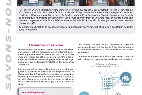 Le Community Land Trust : dissocier propriété du sol de celle du bâti pour produire des logements durablement abordables