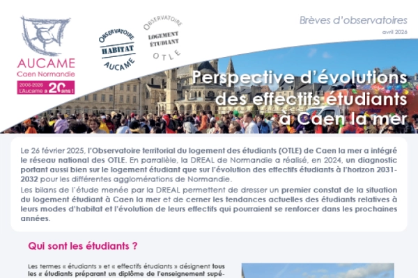 OTLE - Perspective d’évolutions des effectifs étudiants  à Caen la mer