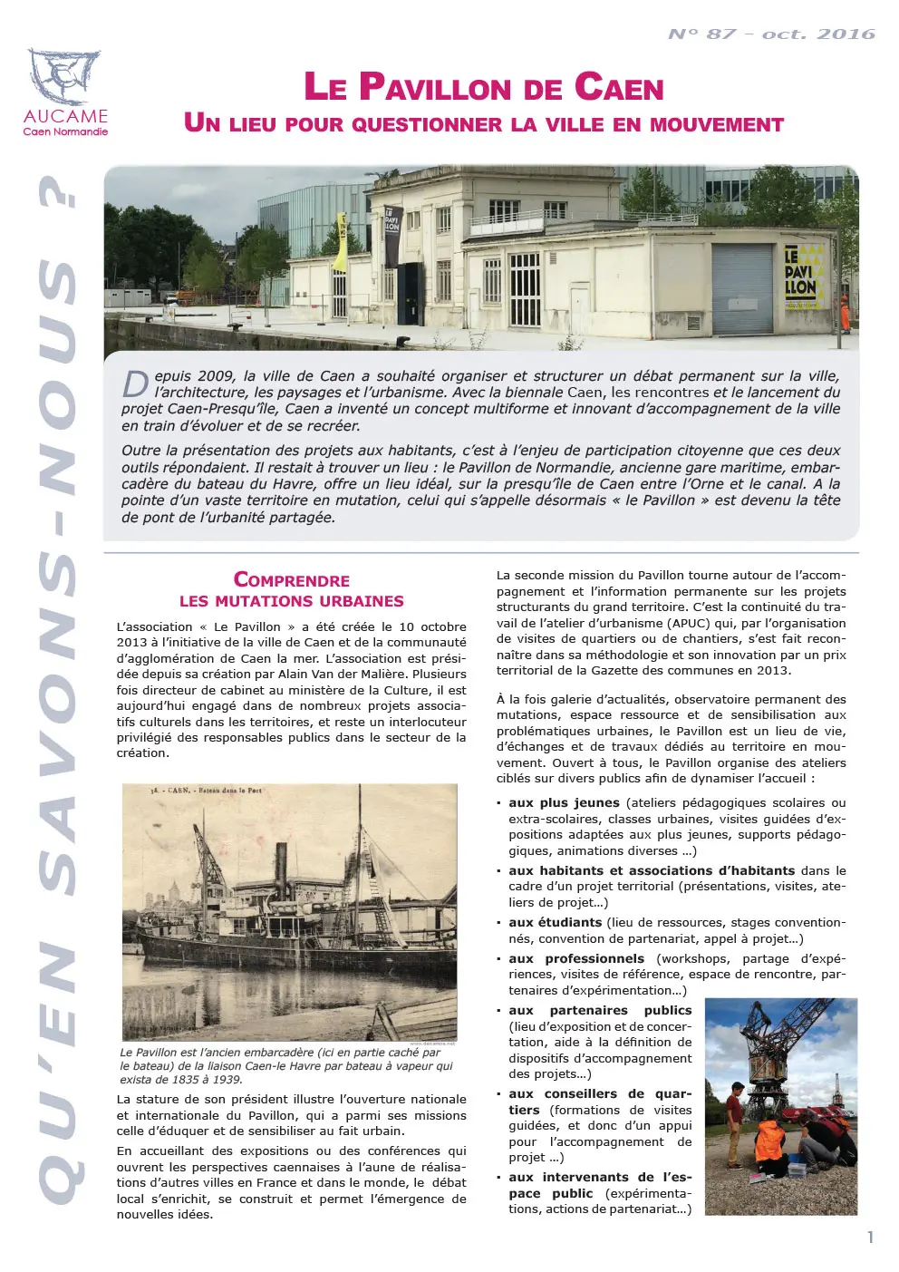 Le Pavillon de Caen : un lieu pour questionner la ville en mouvement