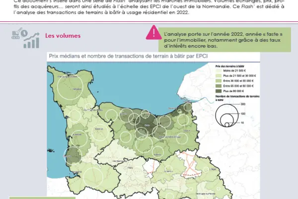 Flash' #49 - Le marché immobilier de l’ouest de la Normandie :  les terrains à bâtir