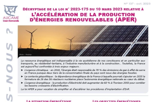 QSN #137 : Loi APER du 10 mars 2023