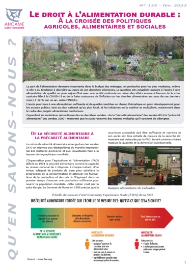 QSN # 135 - Le droit à l’alimentation durable