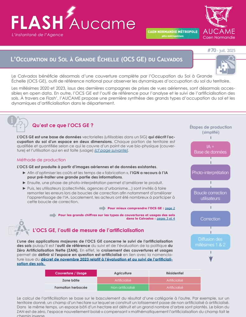 L’Occupation du Sol à Grande Échelle (OCS GE) du Calvados