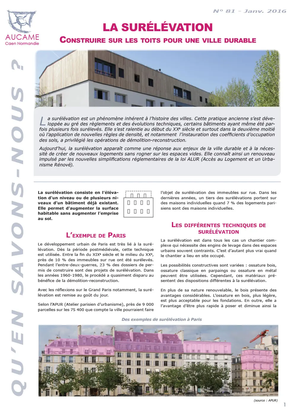 La surélévation : construire sur les toits pour une ville durable