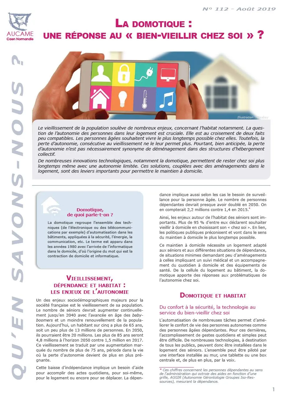 QSN #112 - La domotique : une réponse au bien-vieillir chez soi ?