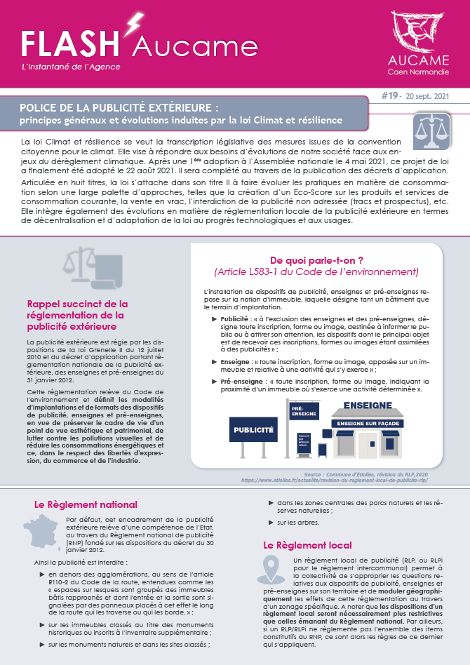 Flash 19 POLICE DE LA PUBLICIT EXT RIEURE Principes G n raux Et flash-19-police-de-la-publicit-ext-rieure-principes-g-n-raux-et