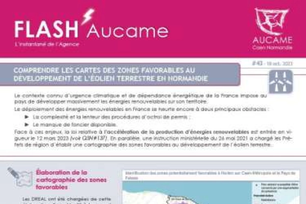 Flash #43 : Comprendre les cartes des zones favorables au  développement de l’éolien terrestre en Normandie