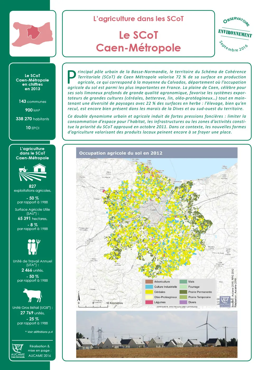 L'agriculture dans les SCoT : le SCoT de Caen-Métropole